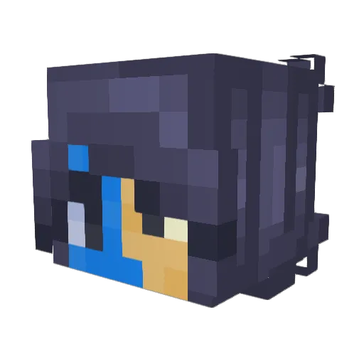 DoomDaisy Minecraft avatar head, 3D render