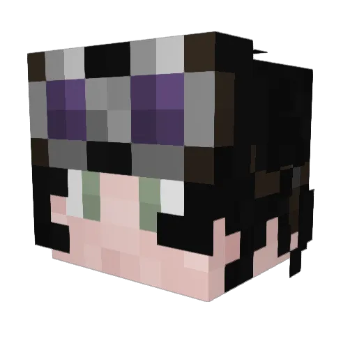 DoomDoll Minecraft avatar head, 3D render