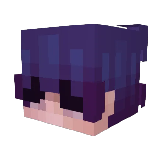 DoomGenji Minecraft avatar head, 3D render