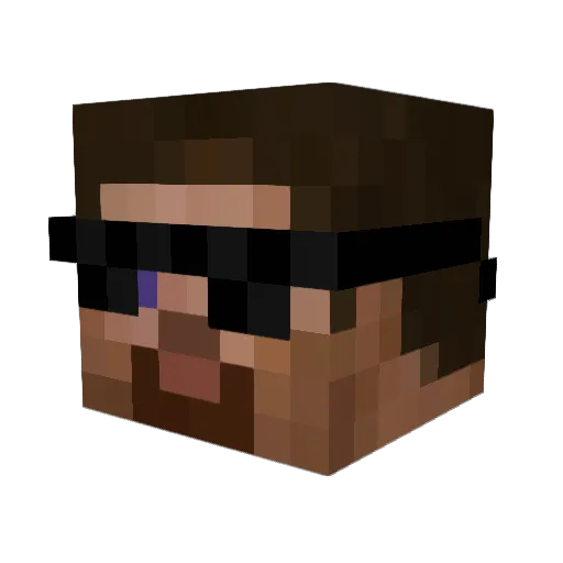 Doombaby Minecraft avatar head, 3D render