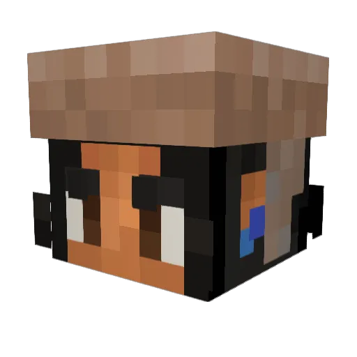 DoomerCraft Minecraft avatar head, 3D render
