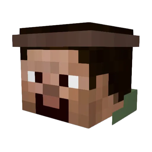 Doomer_01 Minecraft avatar head, 3D render