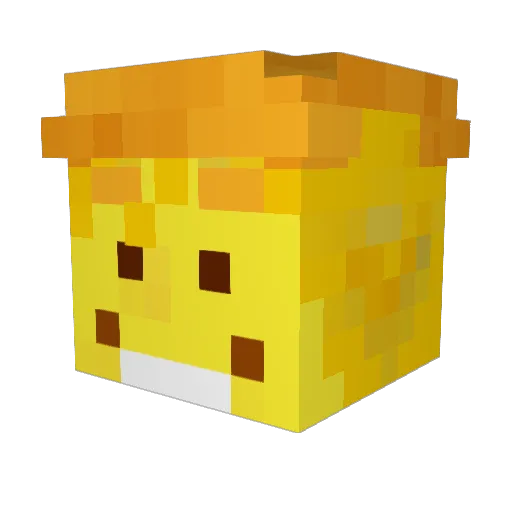 Doomicraft12 Minecraft avatar head, 3D render