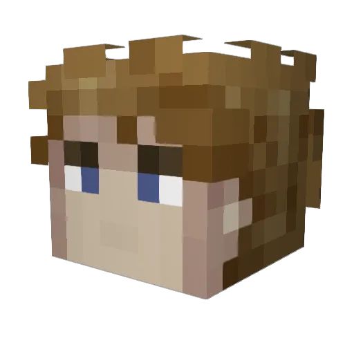 Doominee Minecraft avatar head, 3D render