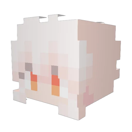 Doomo_02 Minecraft avatar head, 3D render