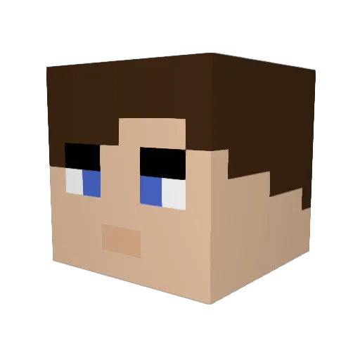 Doomraider21 Minecraft avatar head, 3D render