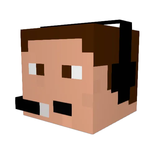 DoomriderX Minecraft avatar head, 3D render