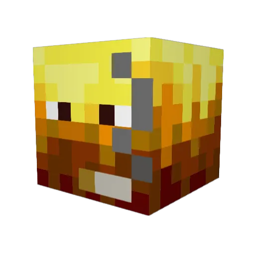 Doomroome_ Minecraft avatar head, 3D render