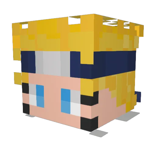 Doomstack Minecraft avatar head, 3D render