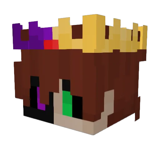 Doomwen Minecraft avatar head, 3D render