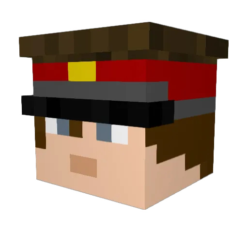 Doomy857 Minecraft avatar head, 3D render