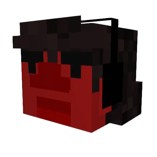 DoomyDoomster Minecraft avatar head, 3D render
