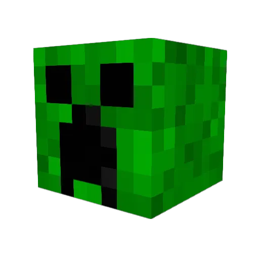 Doonbei Minecraft avatar head, 3D render