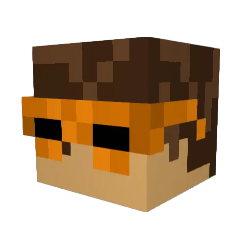 Doonel_ Minecraft avatar head, 3D render