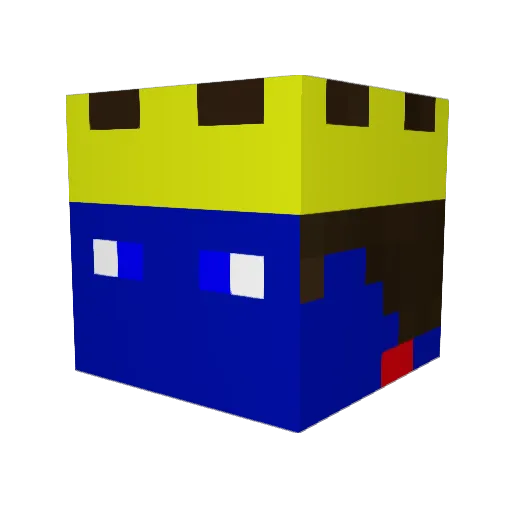DooominK Minecraft avatar head, 3D render