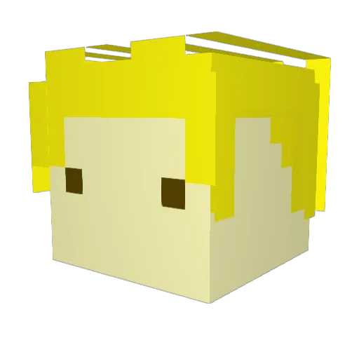 Dooomzone Minecraft avatar head, 3D render