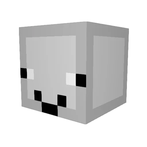 Doooodleee Minecraft avatar head, 3D render