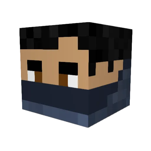 Dooormat Minecraft avatar head, 3D render