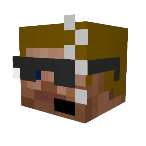 DoorPvP Minecraft avatar head, 3D render