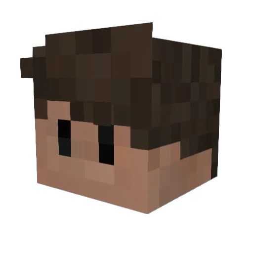 DoorTriGAMIN Minecraft avatar head, 3D render