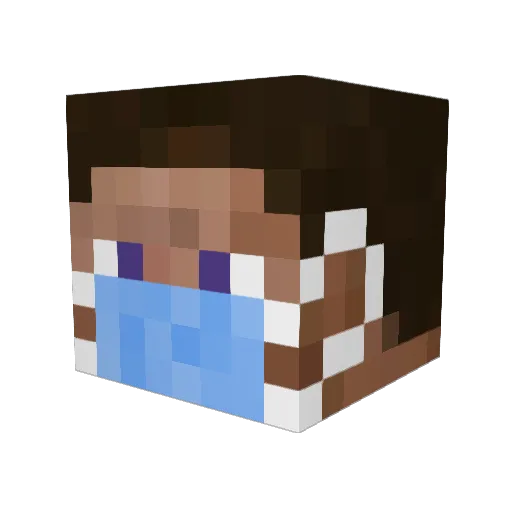 Door_beatle Minecraft avatar head, 3D render