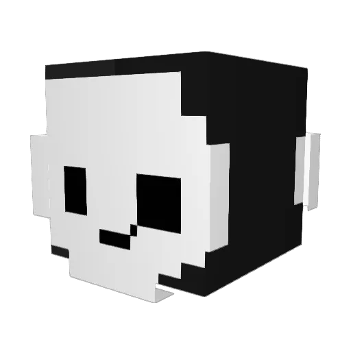Doorbitox Minecraft avatar head, 3D render