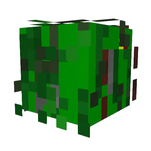 Doorrii Minecraft avatar head, 3D render