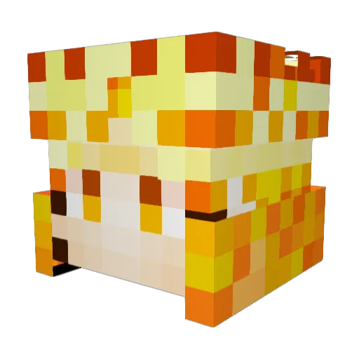 Doost02 Minecraft avatar head, 3D render