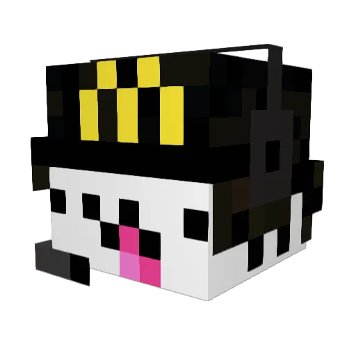 Dootgup Minecraft avatar head, 3D render