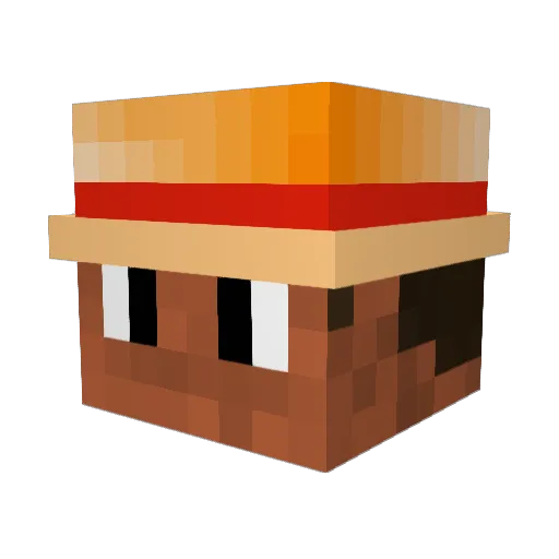 DoozyHD Minecraft avatar head, 3D render