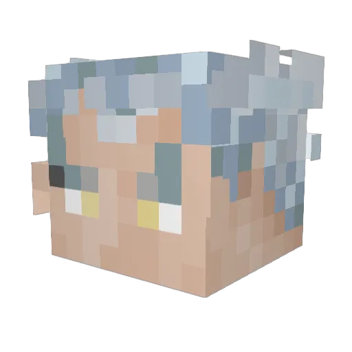Dop3yyy Minecraft avatar head, 3D render