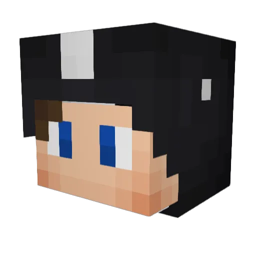 Dopamicaffeine Minecraft avatar head, 3D render