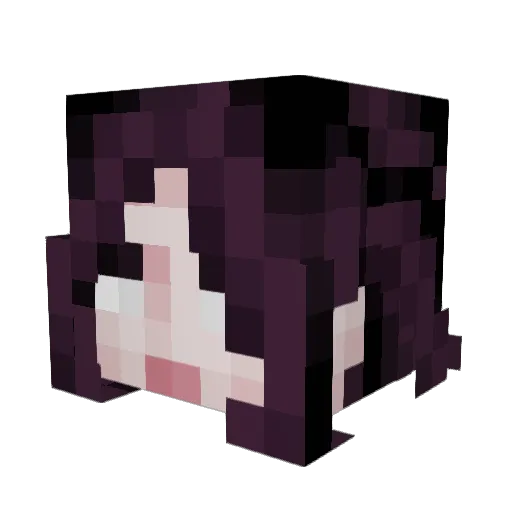 Dopamined Minecraft avatar head, 3D render