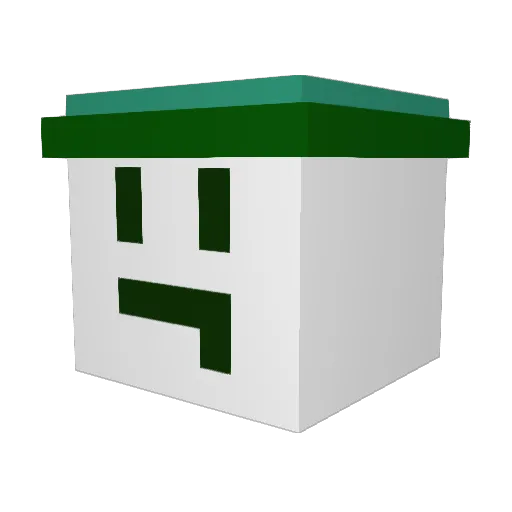 DopeEndermen Minecraft avatar head, 3D render