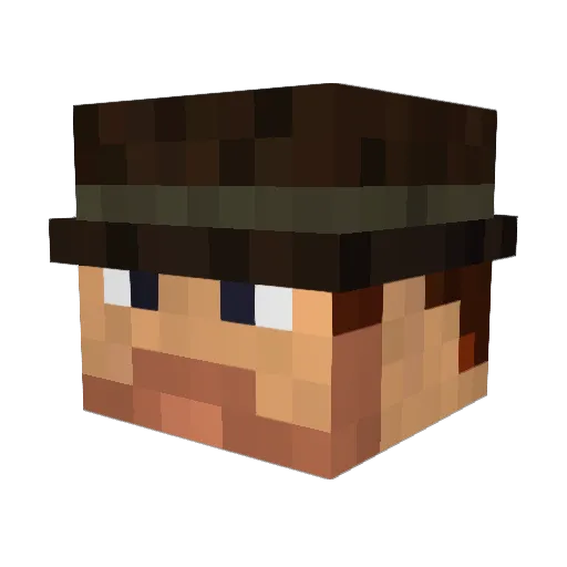 Dopefish6483 Minecraft avatar head, 3D render
