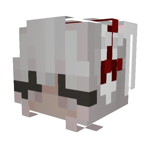 Dopelettuce Minecraft avatar head, 3D render