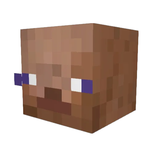 Dopert Minecraft avatar head, 3D render