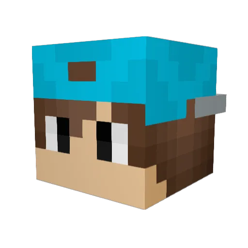 Dopest101 Minecraft avatar head, 3D render