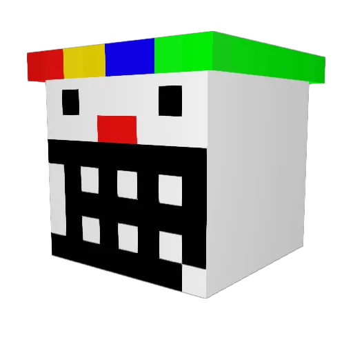 DopeyDaClown Minecraft avatar head, 3D render