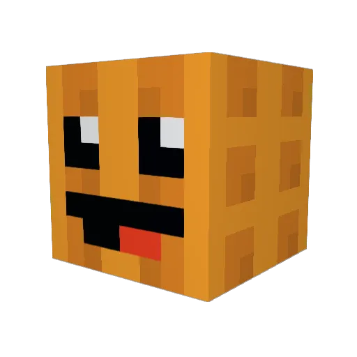 DopeyWaffles Minecraft avatar head, 3D render