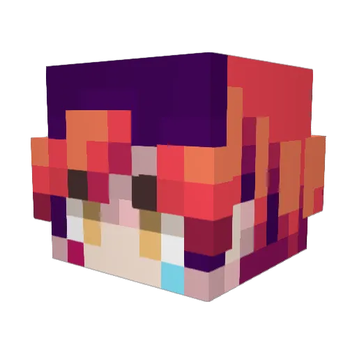 Dopi5526 Minecraft avatar head, 3D render