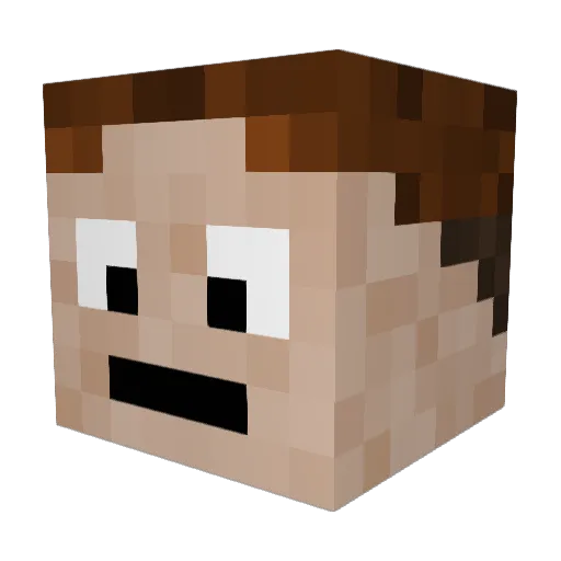 Dopicek Minecraft avatar head, 3D render