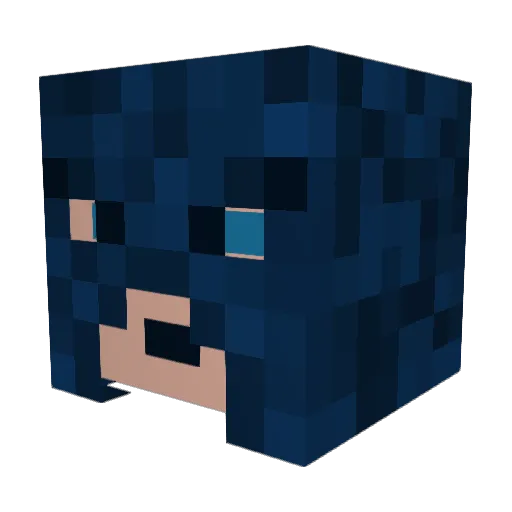 Dopidity Minecraft avatar head, 3D render