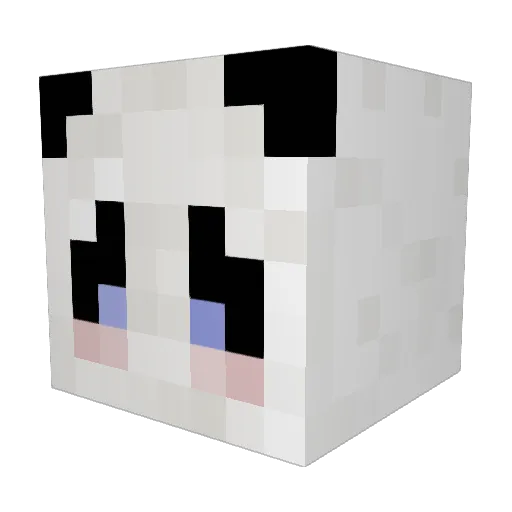 DopiePanda Minecraft avatar head, 3D render