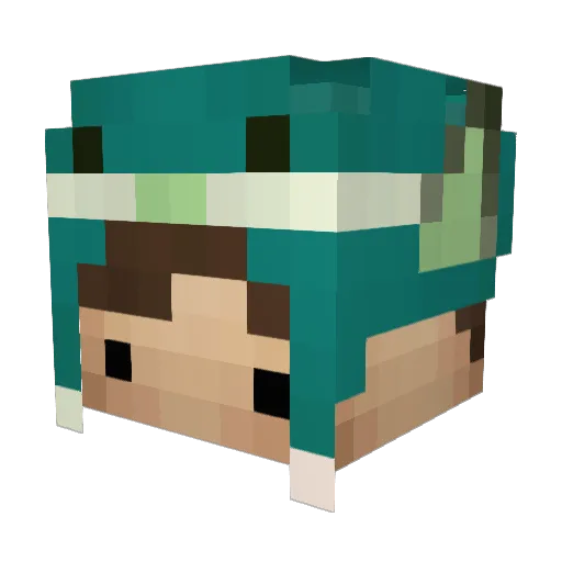 Dopk3 Minecraft avatar head, 3D render