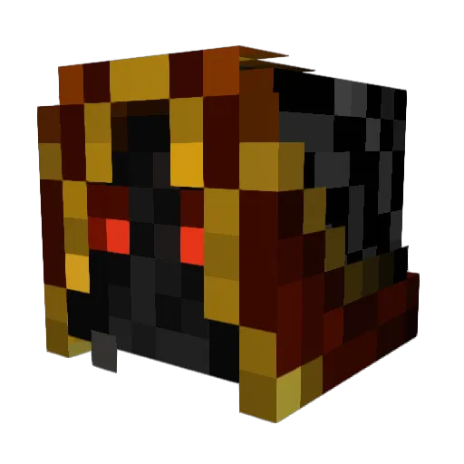 Doppe Minecraft avatar head, 3D render