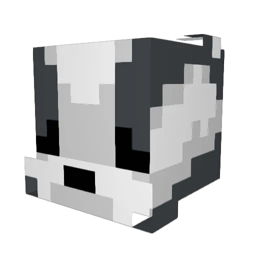 DoppelDachs Minecraft avatar head, 3D render