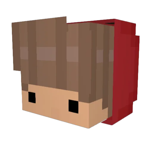 DoppelStunde Minecraft avatar head, 3D render