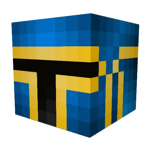 Doppeldack Minecraft avatar head, 3D render