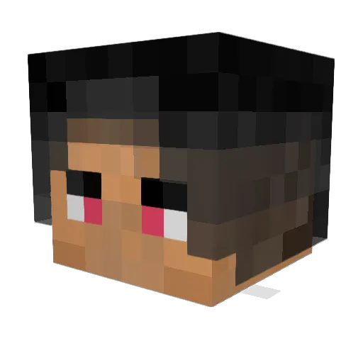 DoppeltG Minecraft avatar head, 3D render
